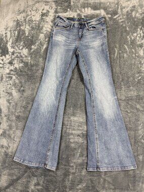 Wild Fable Womens Mid-Rise Flare Jeans Size 4 Light Wash Denim